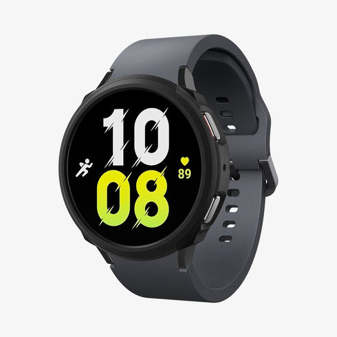 ACS06394 - Galaxy Watch 6 Classic (47mm) Case Liquid Air in matte black showing the front